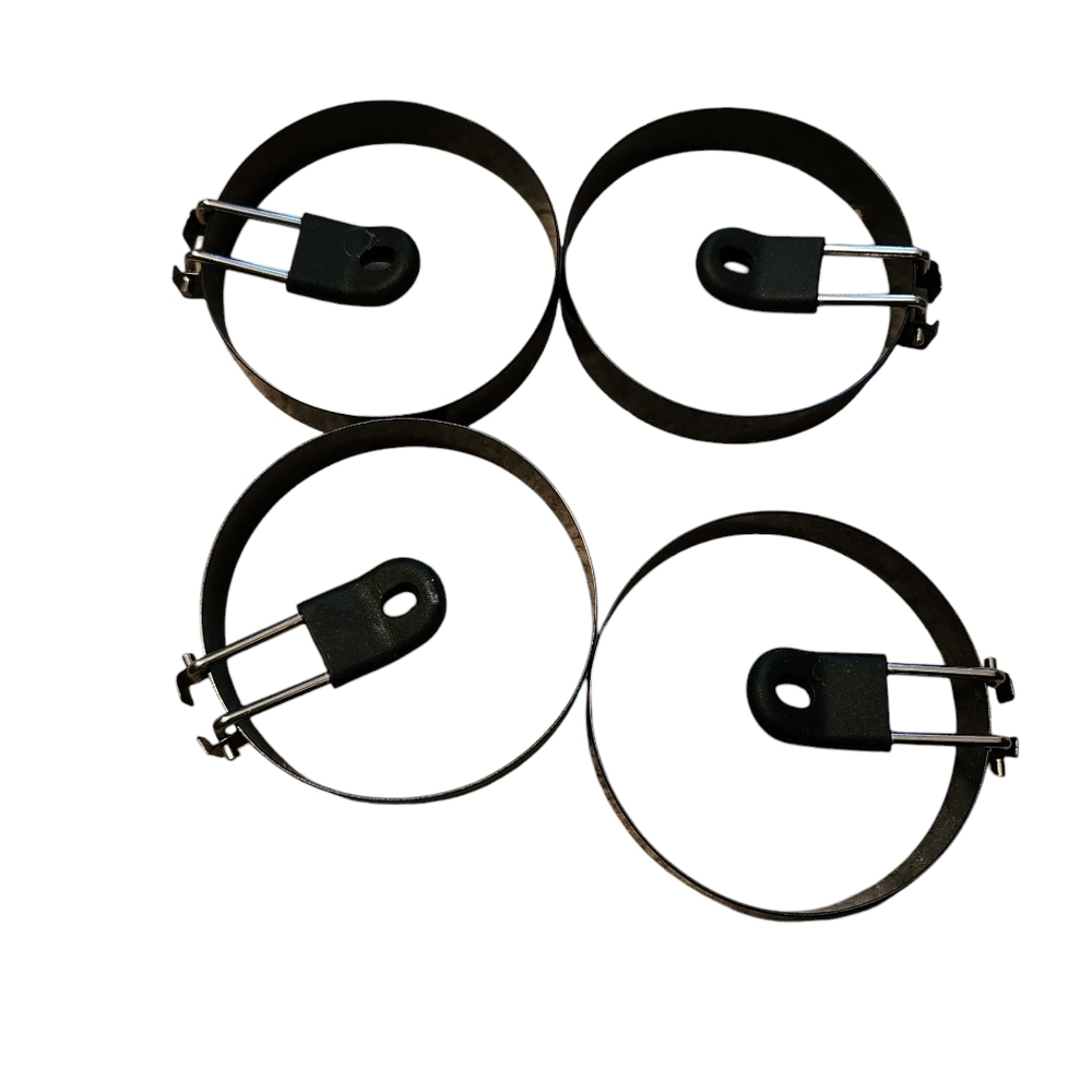 Black Metal Egg Rings Set of 4